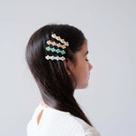 Haarspangen, 4-er Set "Pastel Flower Power"