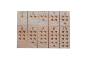 Montessori number board, double sided