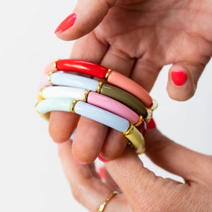 Creative set Colorful pearl bracelets