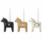 Bougeoir Dala Cheval, lot de 3