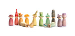 Grapat «Fantaisie» – 12 figurines en bois Nins aux couleurs de l'arc-en-ciel 