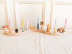 Bougies d'anniversaire colorées, ensemble de 10 en 2 motifs