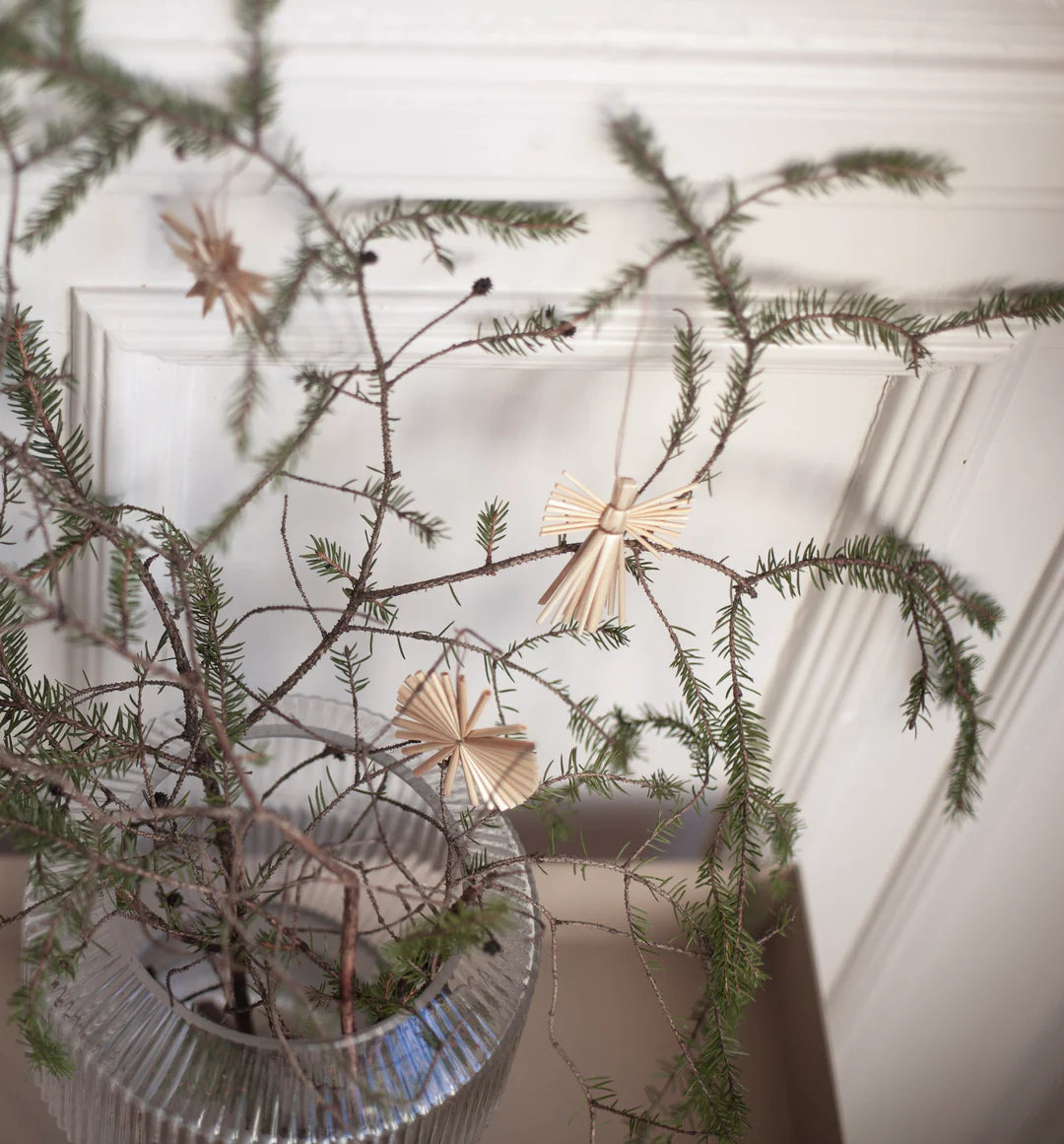 Weihnachtsbaum-Ornamente Weizenstroh, 56-er Set