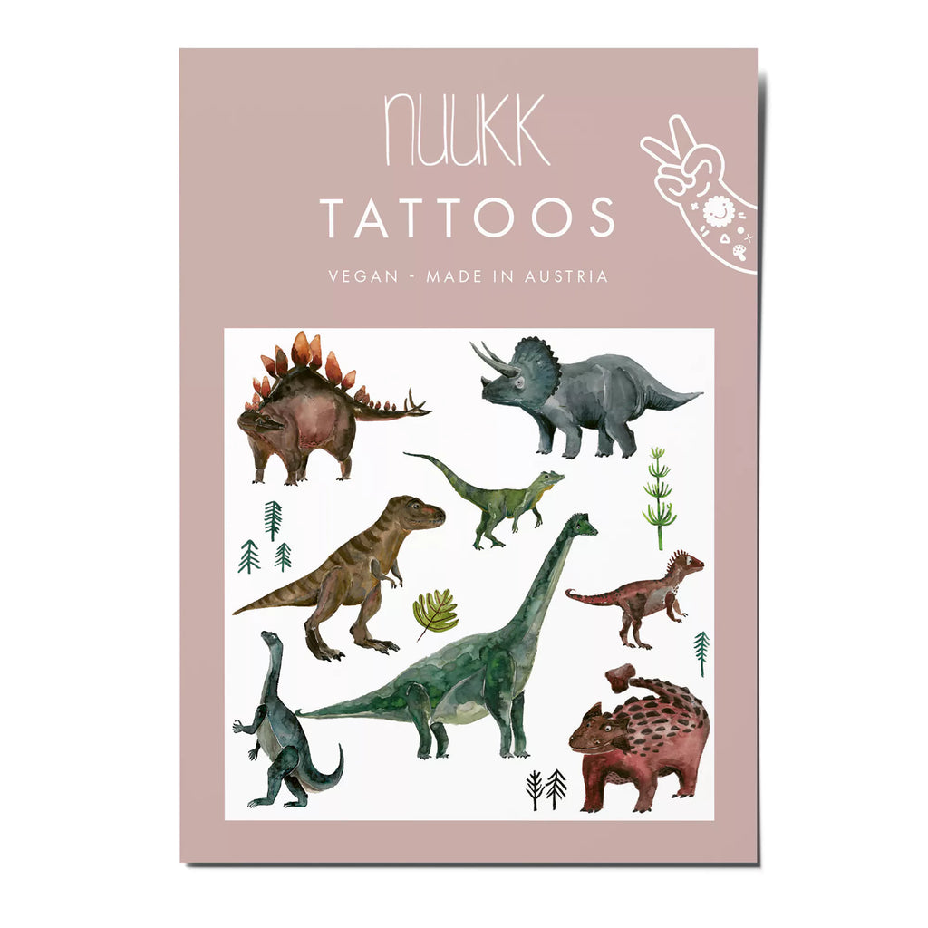 Vegane Kindertattoos "Dinos"