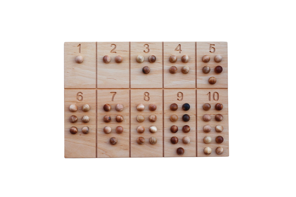 Montessori number board, double sided