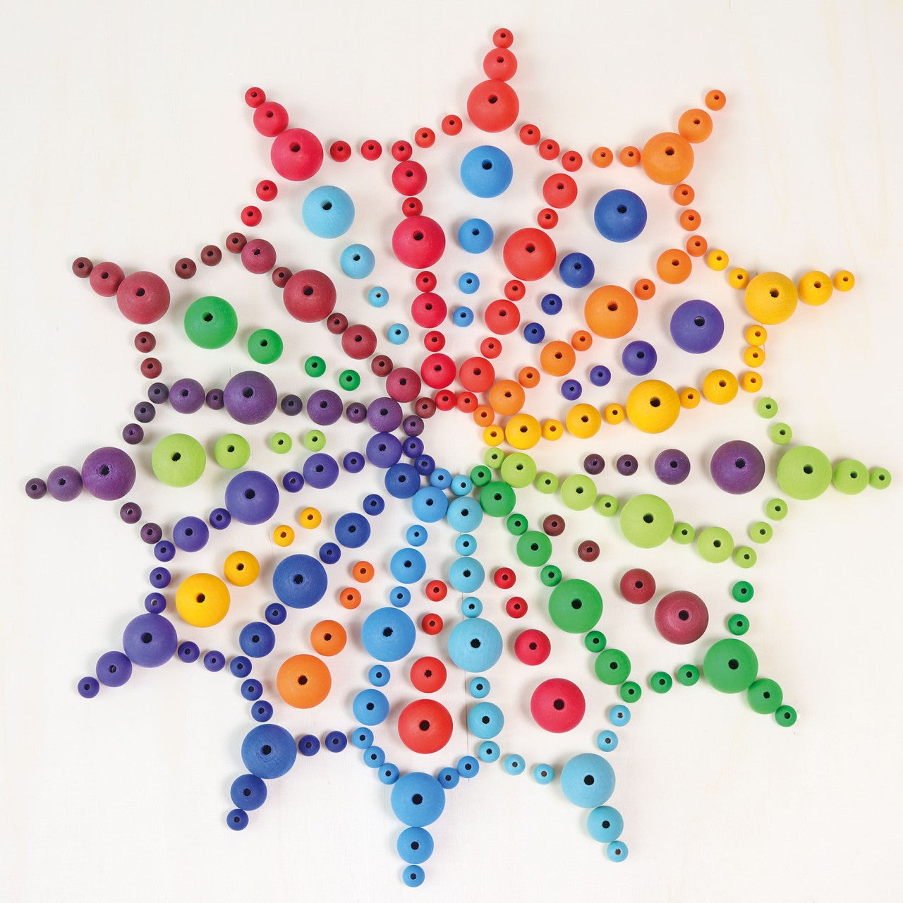 Grimm's colorful wooden beads, 480 pieces