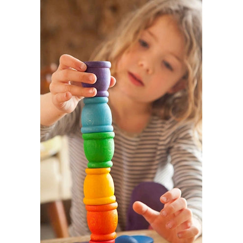 Grapat Regenbogen Holzbecher «Mates» (6er Set)