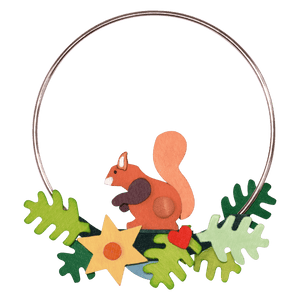Décoration de sapin de Noël "Écureuil dans l'anneau" 