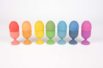 Wooden rainbow eggs (7 pieces)