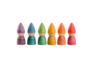 Grapat «Nins Rainbow Tomten» Figurines en bois arc-en-ciel 