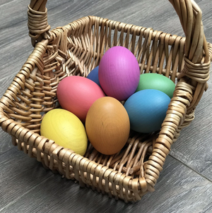 Wooden rainbow eggs (7 pieces)
