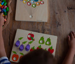 "The Very Hungry Caterpillar", learning toy for sorting and learning colours