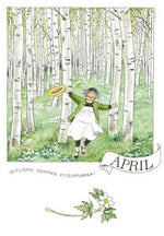 Set of 12 monthly postcards by Elsa Beskow