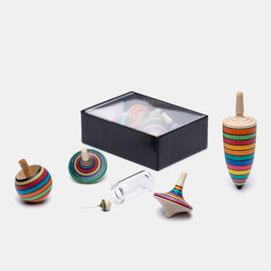 Mader spinning top learning set striped in box
